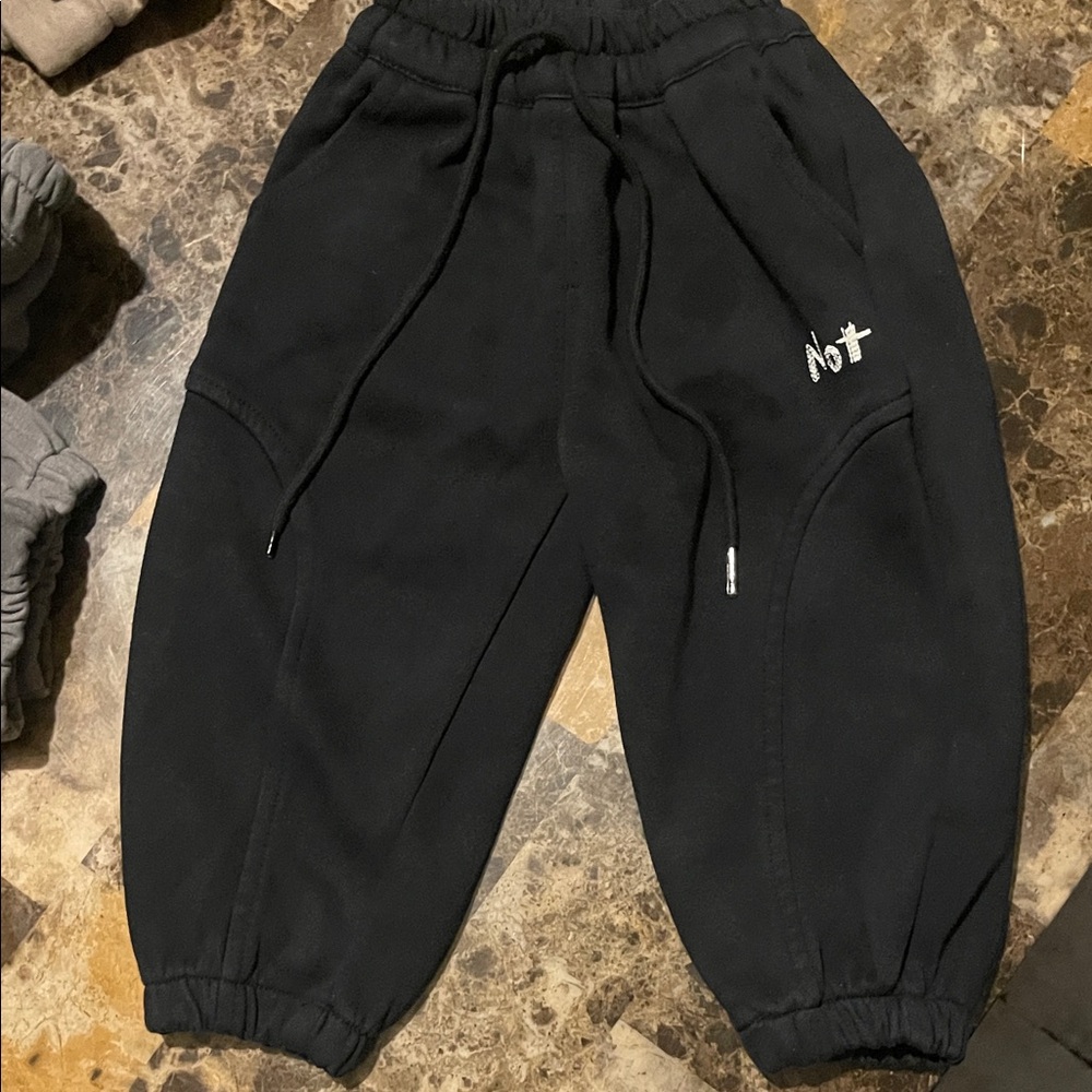 KLFL Kids Cozy Gray and Black Sweatpants - Picture 5 of 8